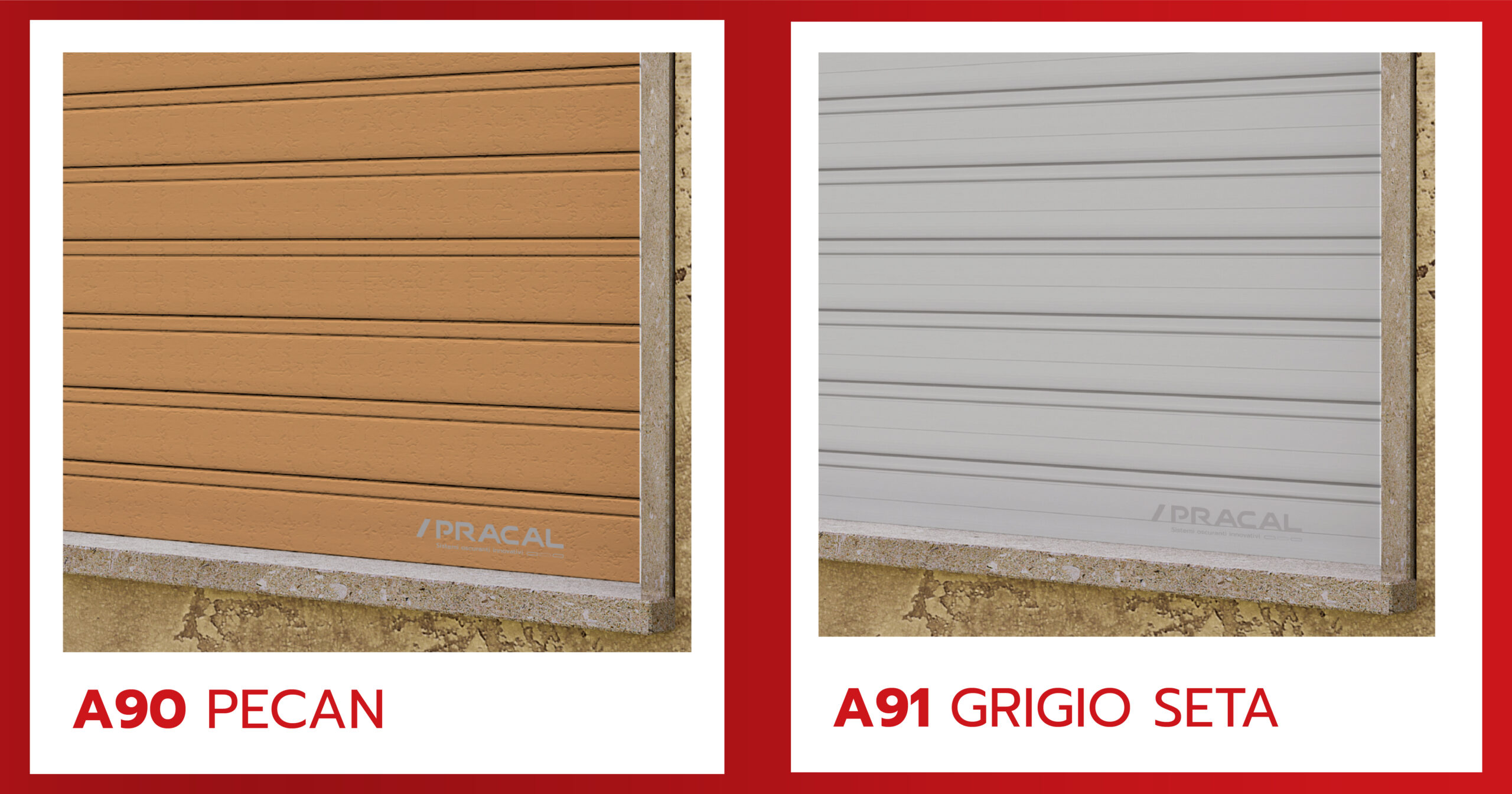 New Pracal colors for aluminum and steel shutters